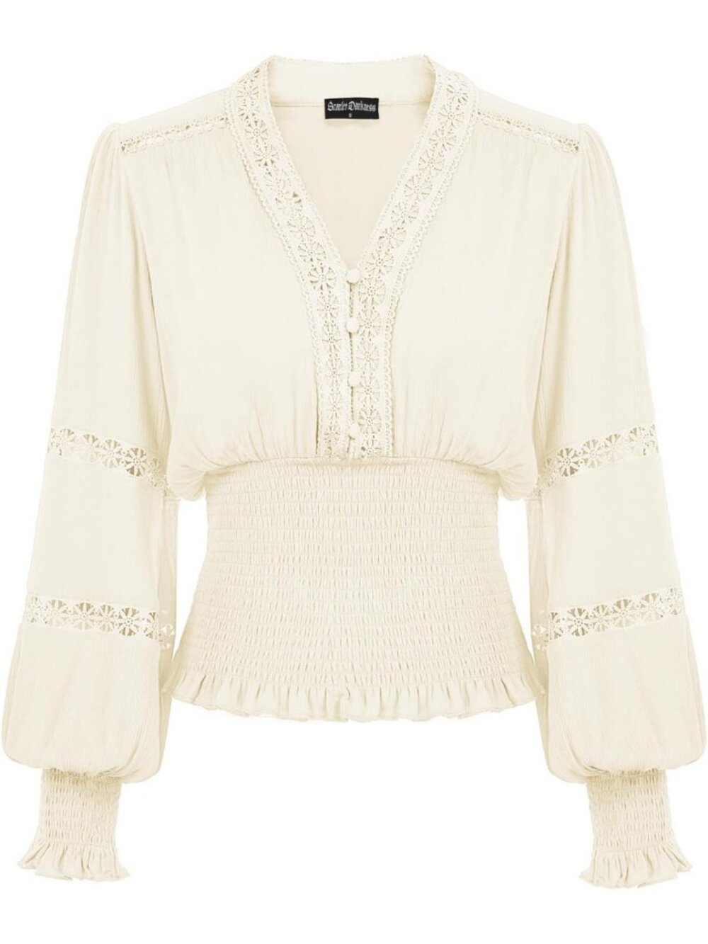 Renaissance Long Sleeve V-Neck Peasant Top for Women - Boho Chic Style Shirt